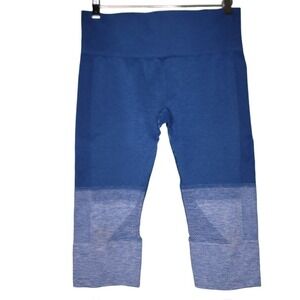 Lululemon Seamlessly Street Crop Legging Heathered Poseidon Blue Capri Active 10